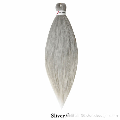 Ready to Ship Pre - Stretched Braiding Hair Perm Yaki Jumbo Braids Synthetic Hair Extensions Easy braid Hair